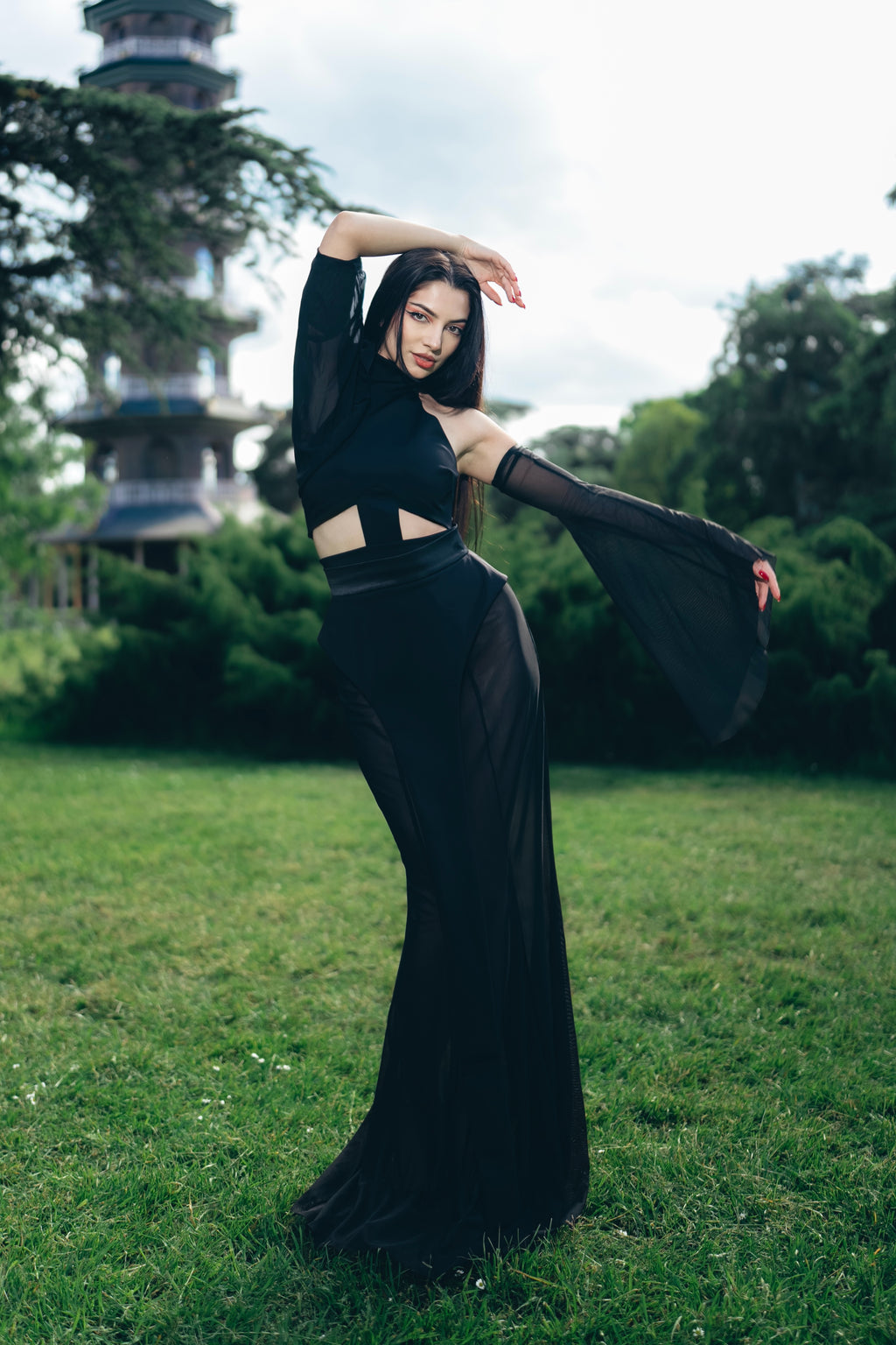 Komorebi Noir Veil Skirt