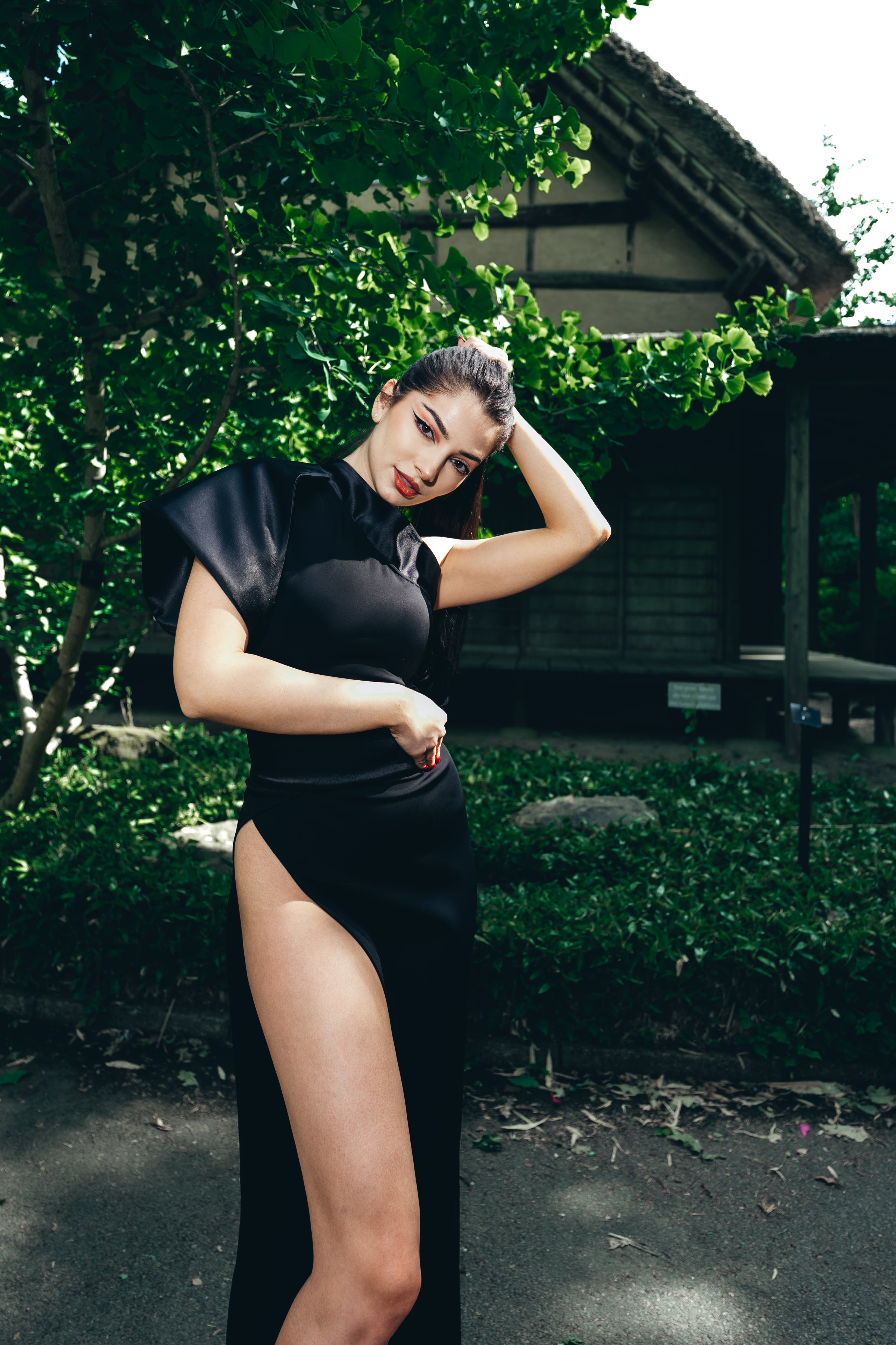 Kagami Midnight Armour Asymmetrical Bodysuit
