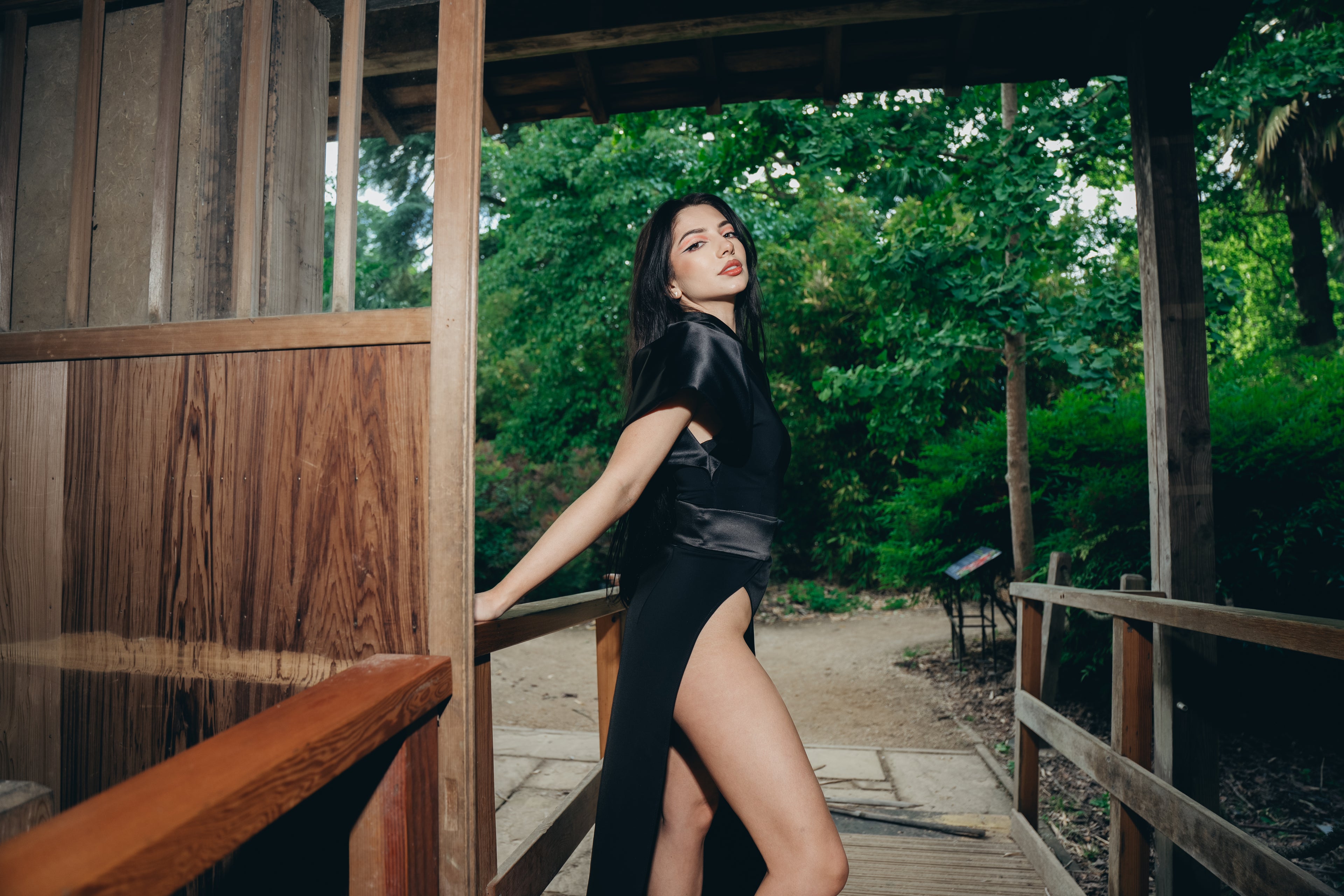 Kagami Midnight Armour Slit Skirt