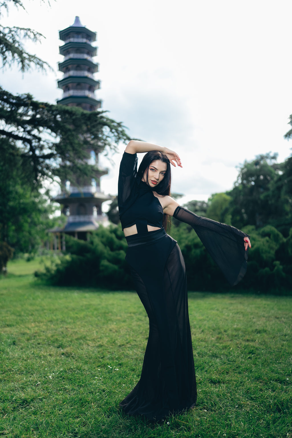 Komorebi Black Veil Skirt