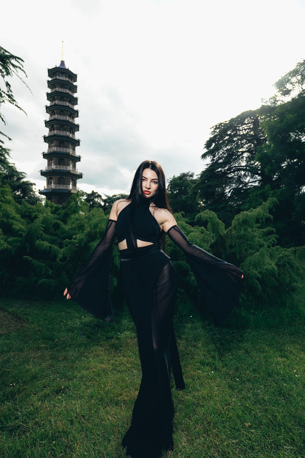 Komorebi Black Veil Skirt
