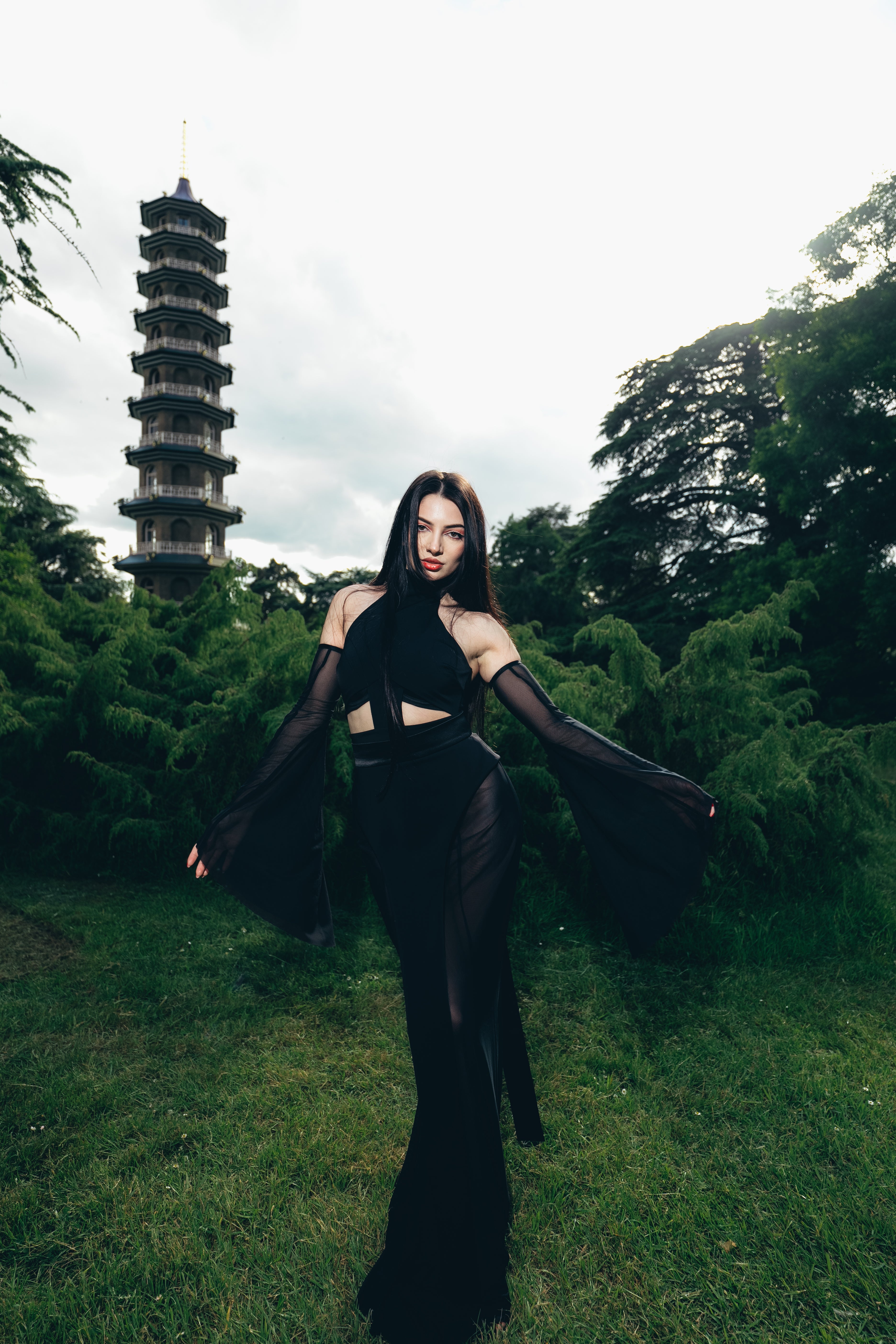 Komorebi Black Veil Skirt